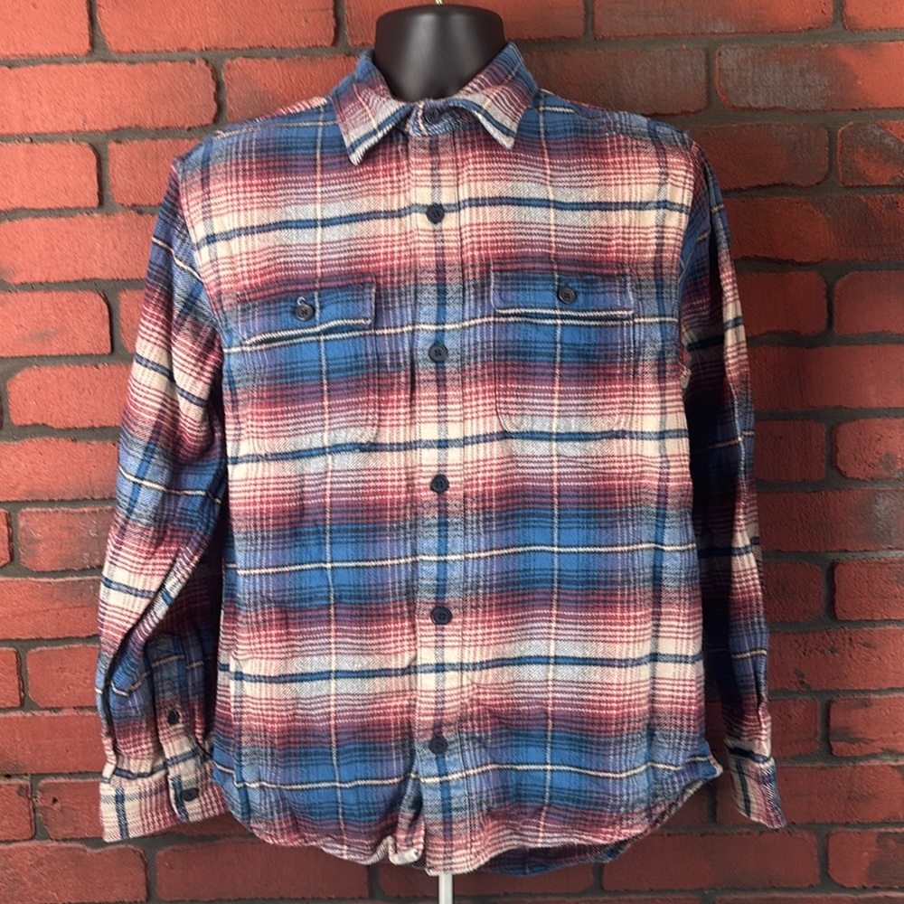 Free Assembly Shirt Mens Medium Plaid Flannel Button Down